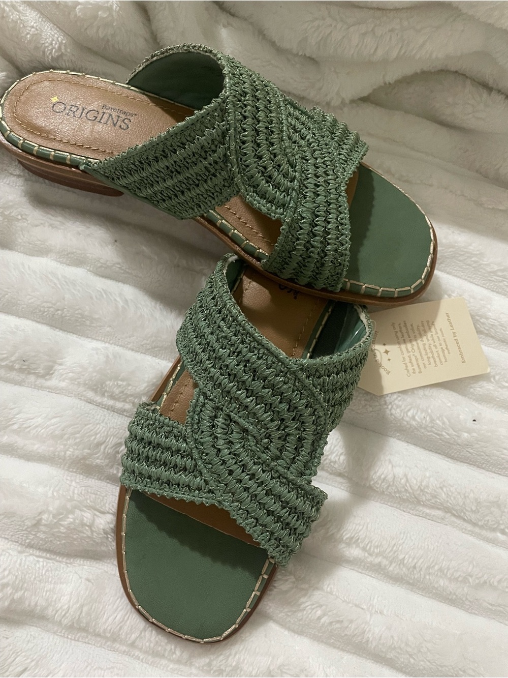 BareTraps Origins Braided Slide Sandals in Sage Green - Picture 9 of 10